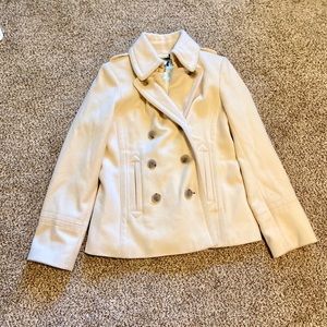 J. Crew cream pea coat SM